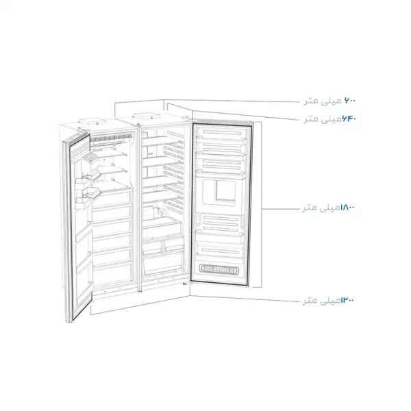 عکس شماره:0 , یخچال فریزر دوقلو کلور مدل گلوری پلاس سری 60 استیل