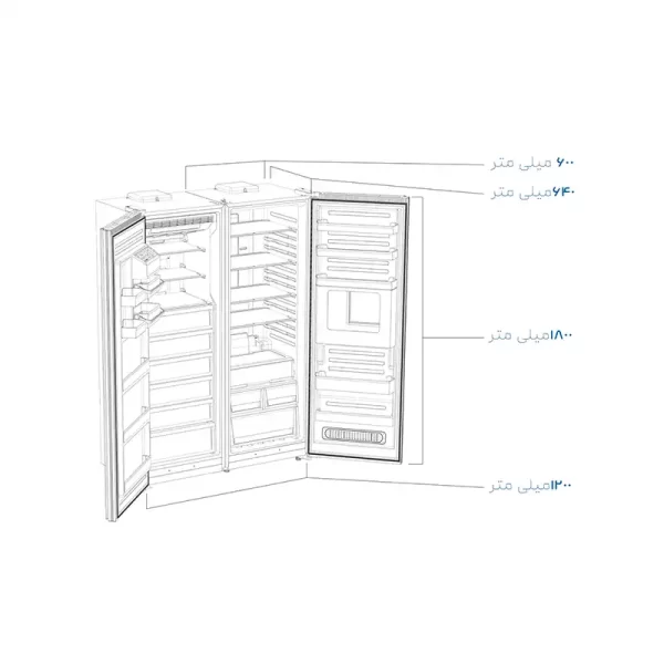 یخچال و فریزر گلوری پلاس سری 60 استیل