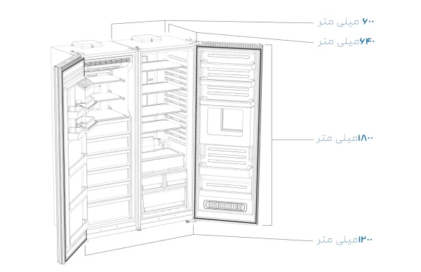 یخچال فریزر روسو پلاس سری 60 سفید